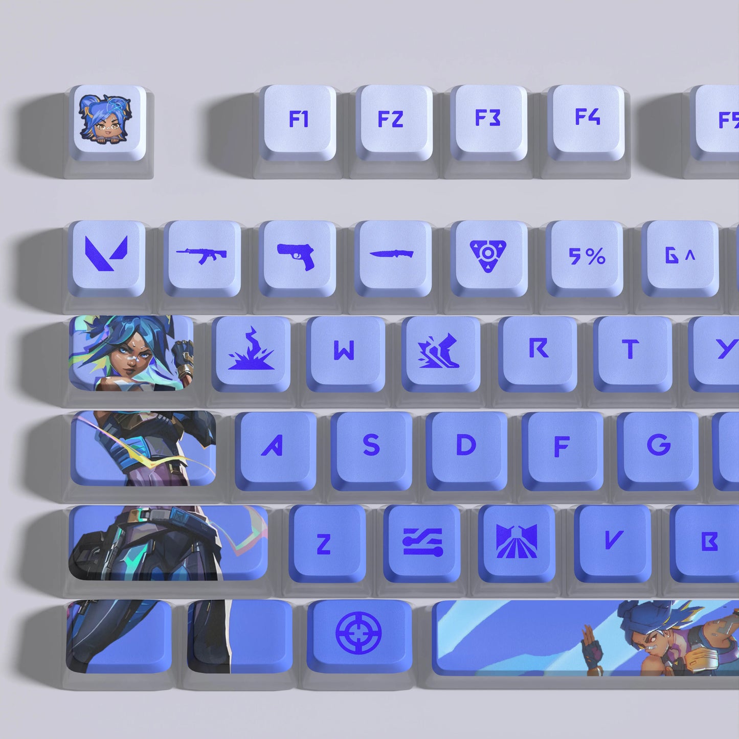 Touches de clavier complet Valorant NEON